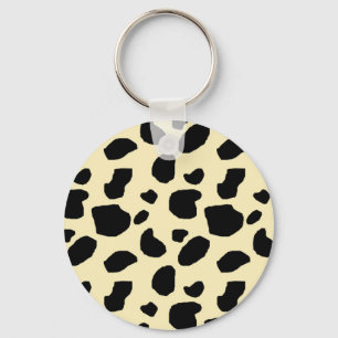 Chaveiro Padrão de cor da pele de animal vaca Design
