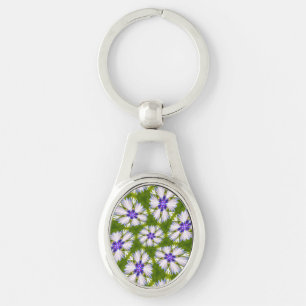 Chaveiro Padrão de Cornflorins Branco