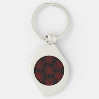 Chaveiro Padrão de Crimson em Preto