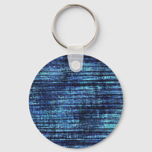 Chaveiro Padrão de Denim Azul Escuro
