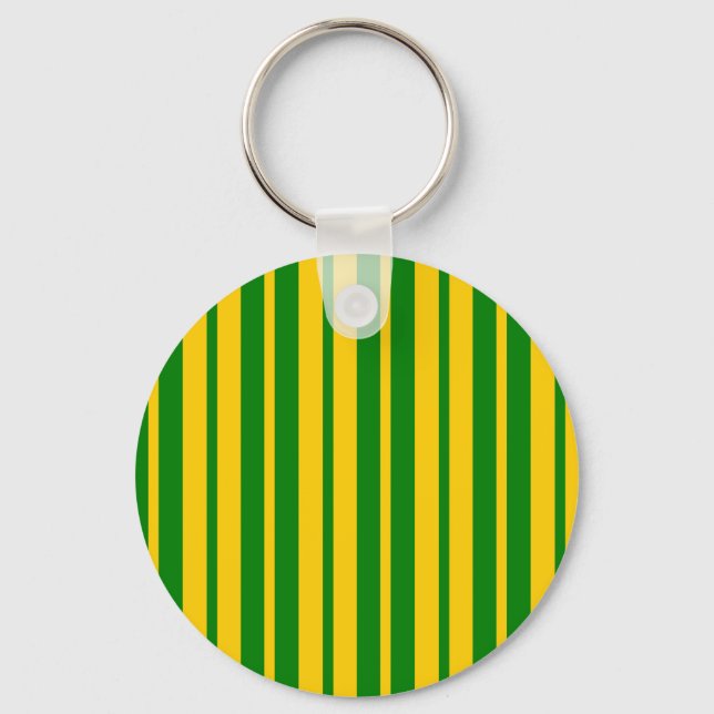 Chaveiro Padrão de Design de Listras Elegantes Verde Amarel (Frente)