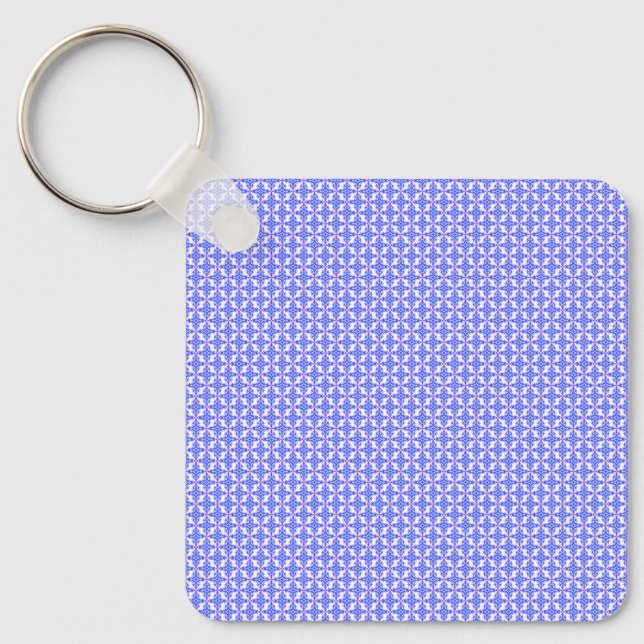 Chaveiro Padrão de Design Floral (Frente)