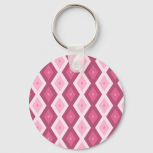 Chaveiro Padrão de diamante rosa