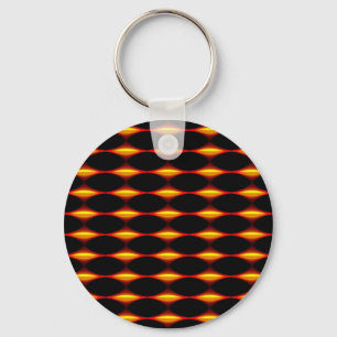 Chaveiro Padrão de Diamante Vermelho e Amarelo