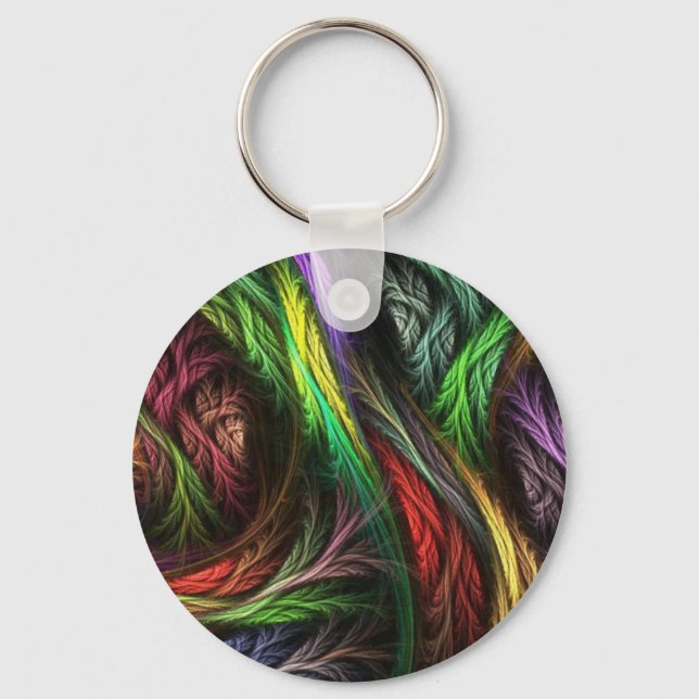 Chaveiro Padrão de efeito colorido na lã (Frente)