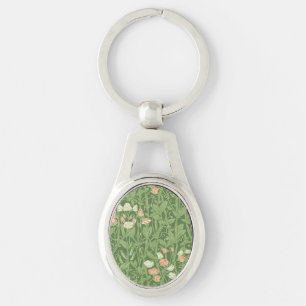 Chaveiro Padrão de Ervilha Doce William Morris Botânico Vin