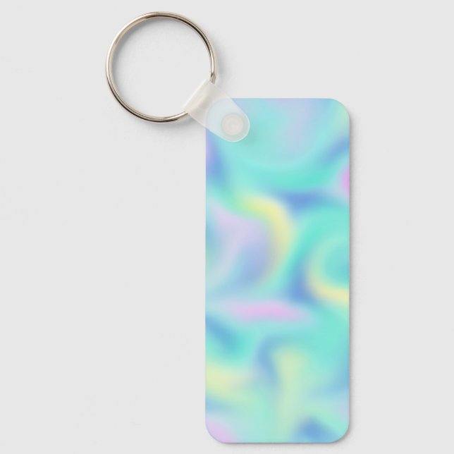 Chaveiro Padrão de espirais Bonito de Pastel desfocadas com (Frente)