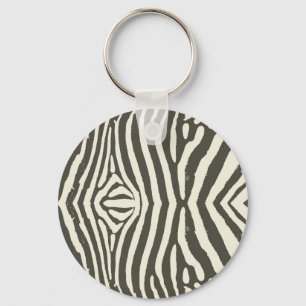 Chaveiro Padrão de Estampa Animal de Listra de Zebra Modern