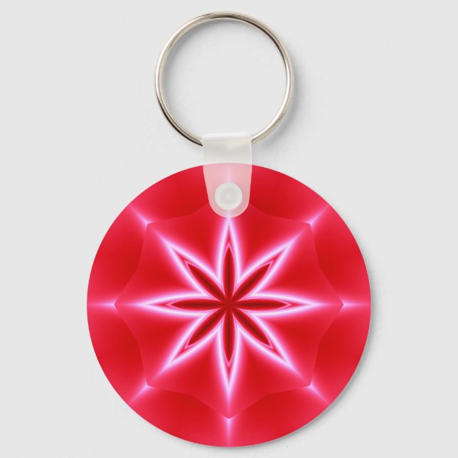 Chaveiro Padrão de estrelas vermelhas (Frente)