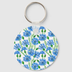 Chaveiro Padrão de flor de aquarela