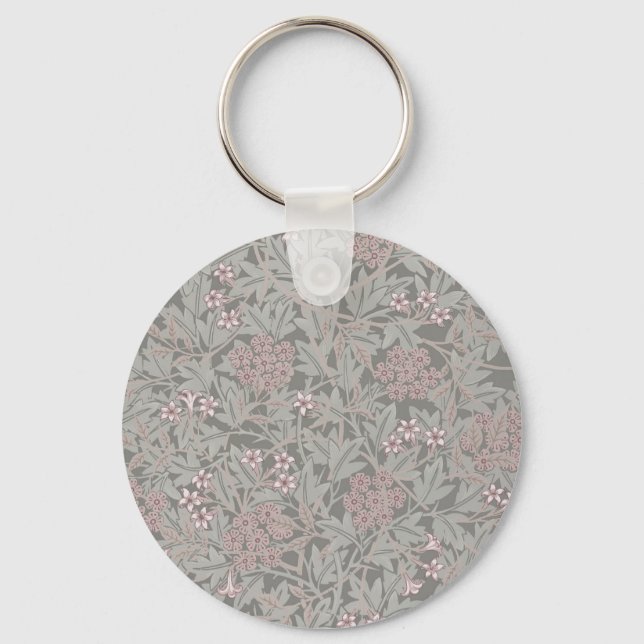 Chaveiro Padrão de Flor de Jasmim de William Morris (Frente)