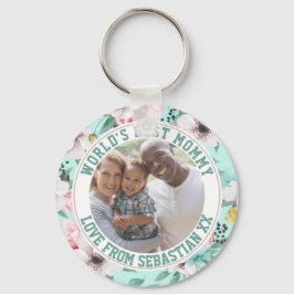 Chaveiro Padrão de Flor do Modelo de Foto Personalizado da