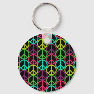 Chaveiro Padrão de Hippie Peace Sign