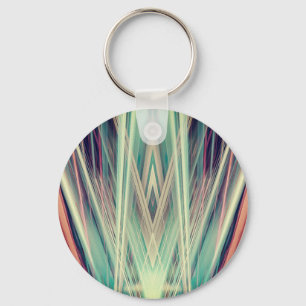 Chaveiro padrão de holofotes Art Deco