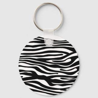 Chaveiro Padrão de impressão zebra - preto e branco