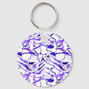 Chaveiro Padrão de linhas abstratas em aquarela violeta fof
