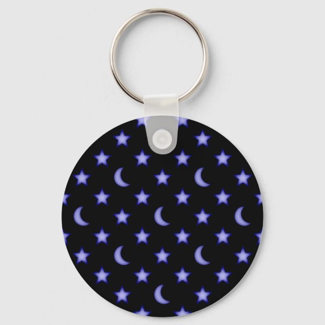 Chaveiro Padrão de luas e estrelas (Frente)