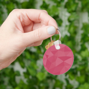 Chaveiro Padrão de malha geométrica rosa claro