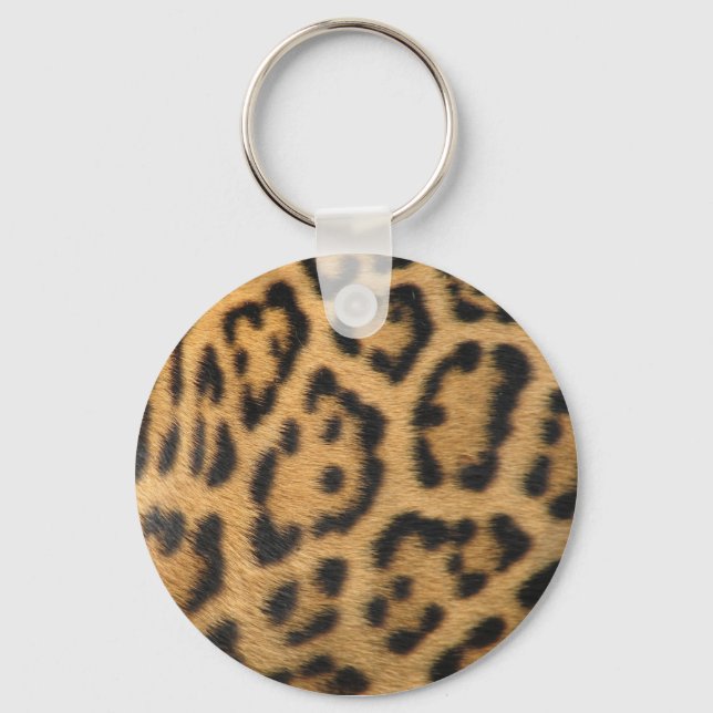 Chaveiro Padrão de Manchas de Pelo de Leopardo (Frente)