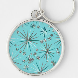 Chaveiro Padrão de Meio século Sputnik, Robin's Egg Blue