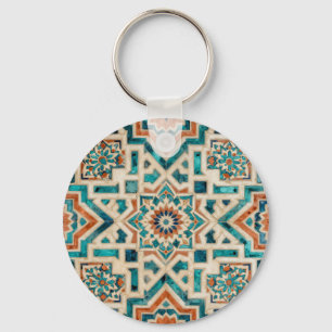 Chaveiro Padrão de Mosaico Marroquino