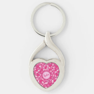 Chaveiro Padrão de Pedra Rosa-
