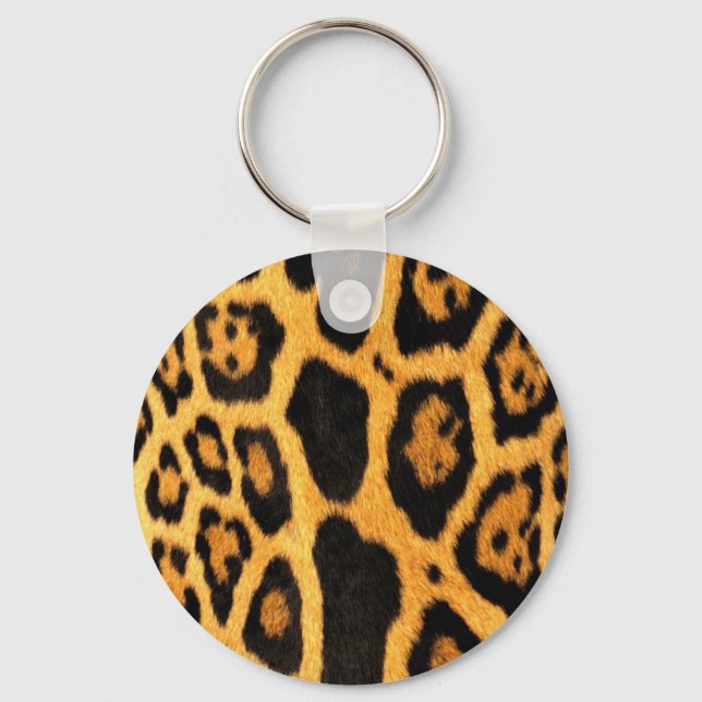 Chaveiro Padrão de Pelo de Leopardo (Frente)
