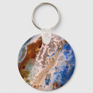 Chaveiro padrão de praia abstrato sandy padrão de água