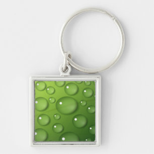 Chaveiro Padrão de Raindrop Verde