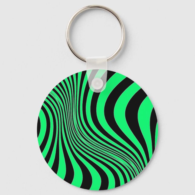 Chaveiro Padrão de Textura de Impressão de Pele de Zebra (Frente)