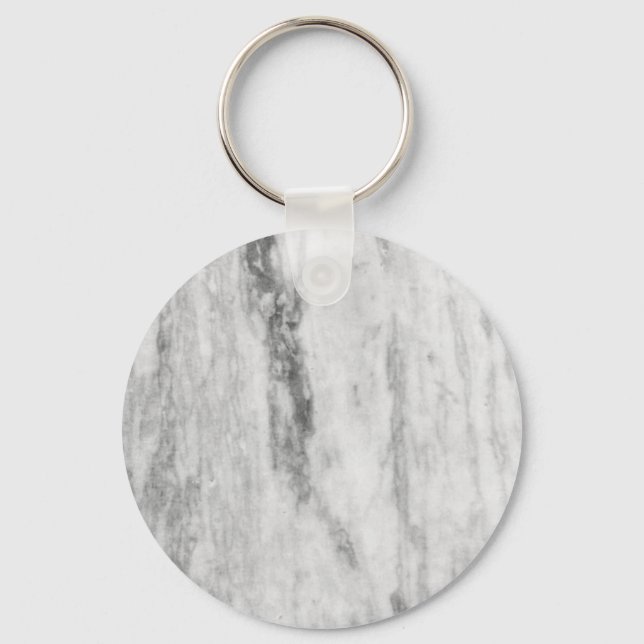 Chaveiro Padrão De Textura De Mármore Branco E Cinza (Frente)