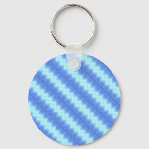 Chaveiro Padrão de Textura de Stripe do Knit Azul Aqua