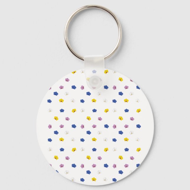 Chaveiro Padrão de várias orquídeas (Frente)