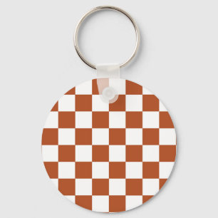 Chaveiro Padrão de Verificação Branco Castanho
