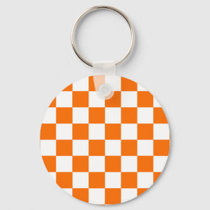 Chaveiro Padrão de Verificação Branco Laranja