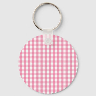 Chaveiro Padrão de Verificação de Gingham Rosa