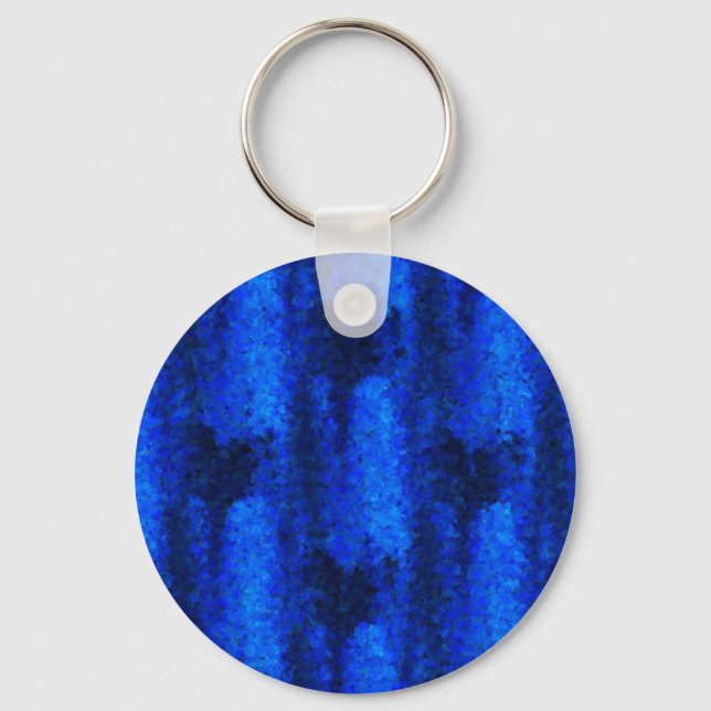 Chaveiro Padrão de Vidro Quebrado Azul (Frente)