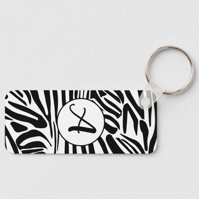 Chaveiro Padrão de Zebra (Frente)