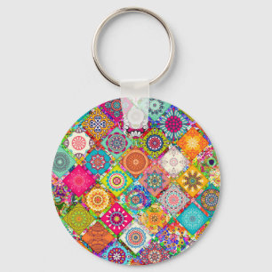 Chaveiro Padrão decorativo sem costura colorido