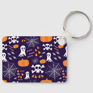 Chaveiro Padrão Divertido de Halloween