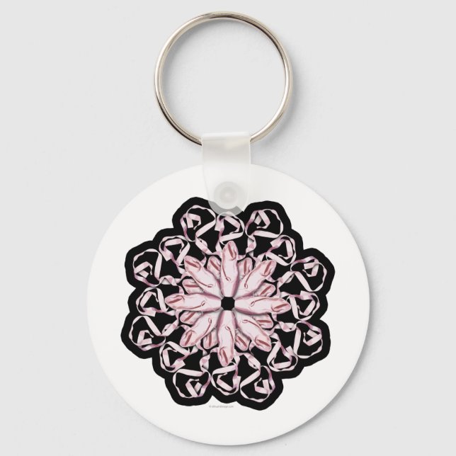 Chaveiro Padrão do balé (rosa) (Frente)