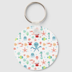 Chaveiro Padrão do mundo do mar