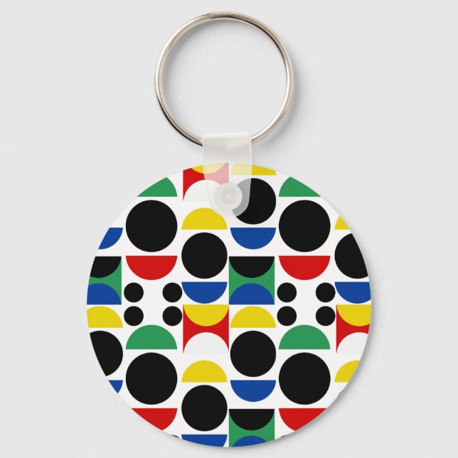 Chaveiro Padrão do século de Médio Bauhaus escandinavo (Frente)