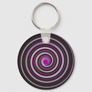 Chaveiro Padrão espiral roxo