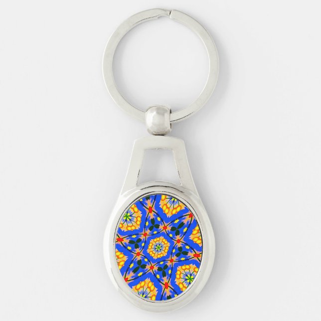 Chaveiro Padrão estético floral (Frente)