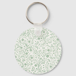 Chaveiro Padrão Floral Botânico Elegante – Natureza Minimal