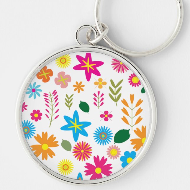 CHAVEIRO PADRÃO FLORAL COLORIDO (Frente)
