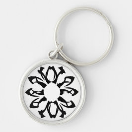 Chaveiro Padrão Floral de Um Elemento