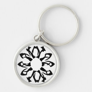 Chaveiro Padrão Floral de Um Elemento