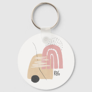 Chaveiro Padrão Geométrico Design Monograma Moderno